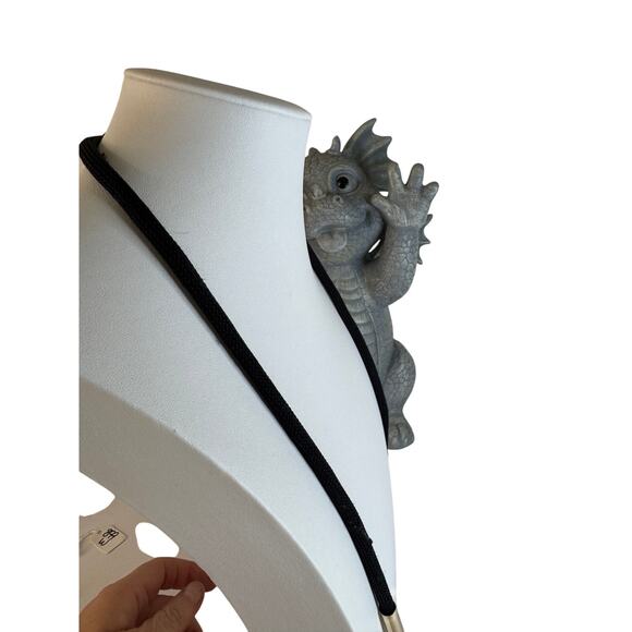 Red, gold and black cord Chico necklace.  38” - Picture 3 of 7